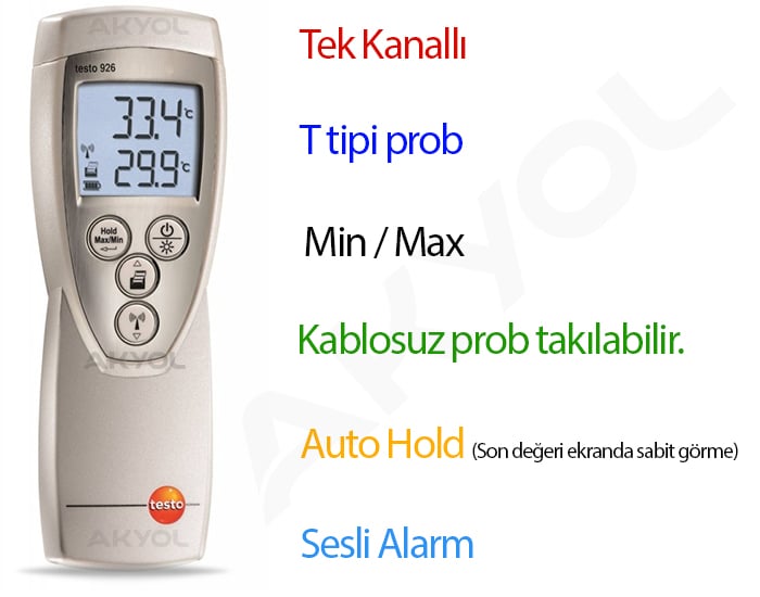 Testo 926 prob okuyucu